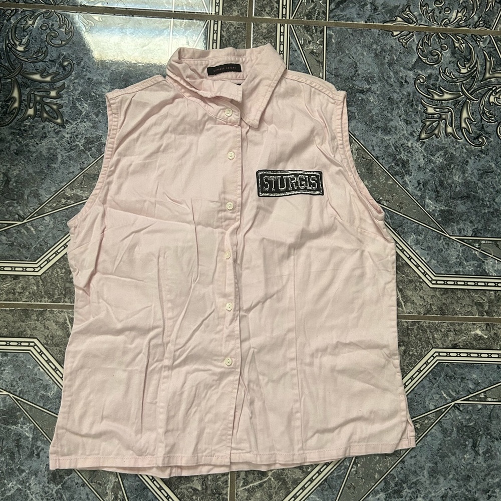 Pink Biker Vest Shirt